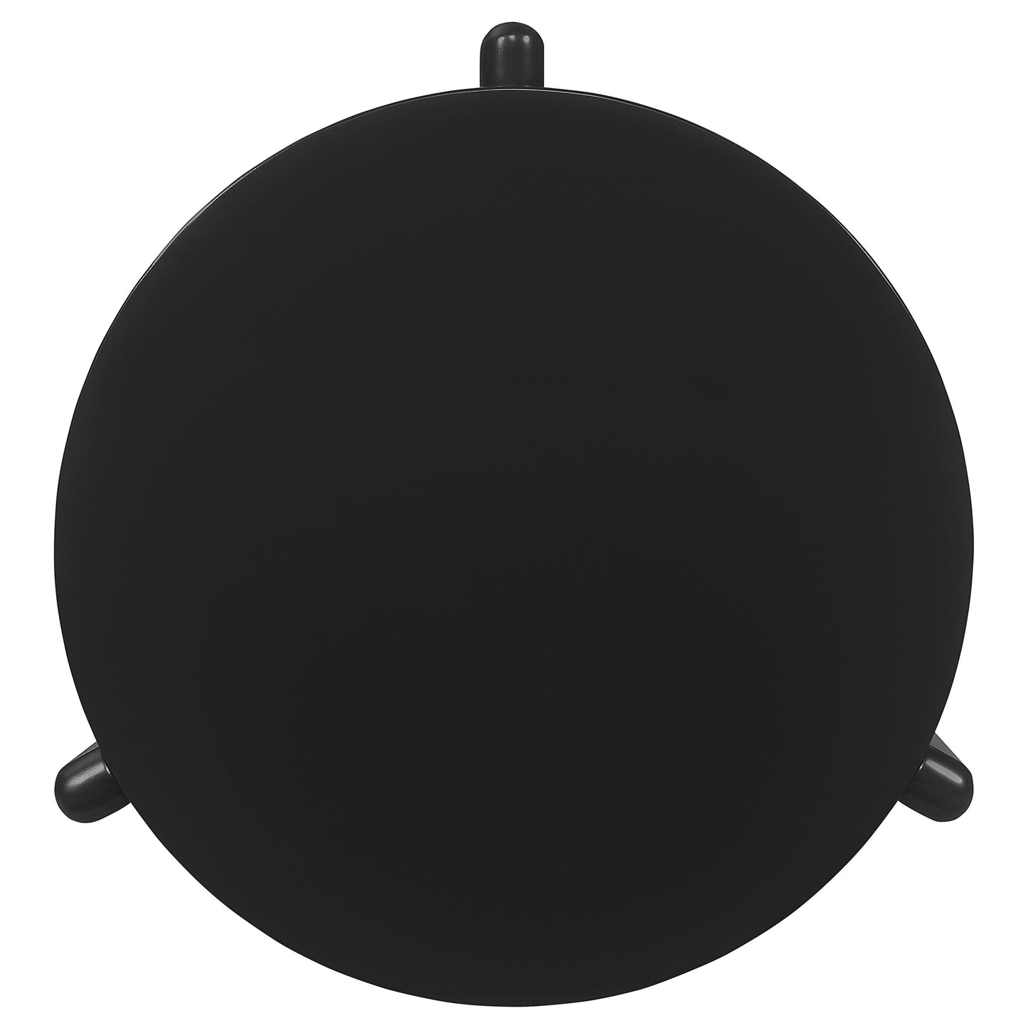 Mesa auxiliar redonda de madera maciza Cordova negra