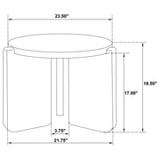 Mesa auxiliar redonda de madera maciza Cordova negra