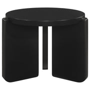 Juego de mesa de centro y auxiliar de madera maciza Cordova, color negro