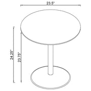 Ganso Round Glass Top Coffee and End Table Set Black