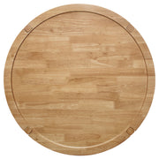 Mesa de centro redonda de madera maciza Camillo color arce marrón