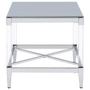 Lindley Square Coffee and End Table Set Chrome