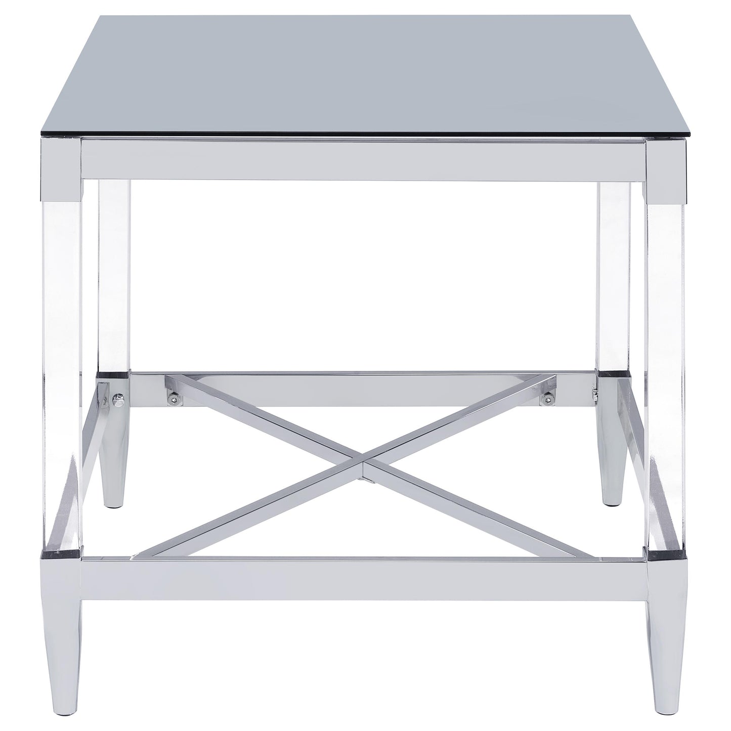 Lindley Square Coffee and End Table Set Chrome