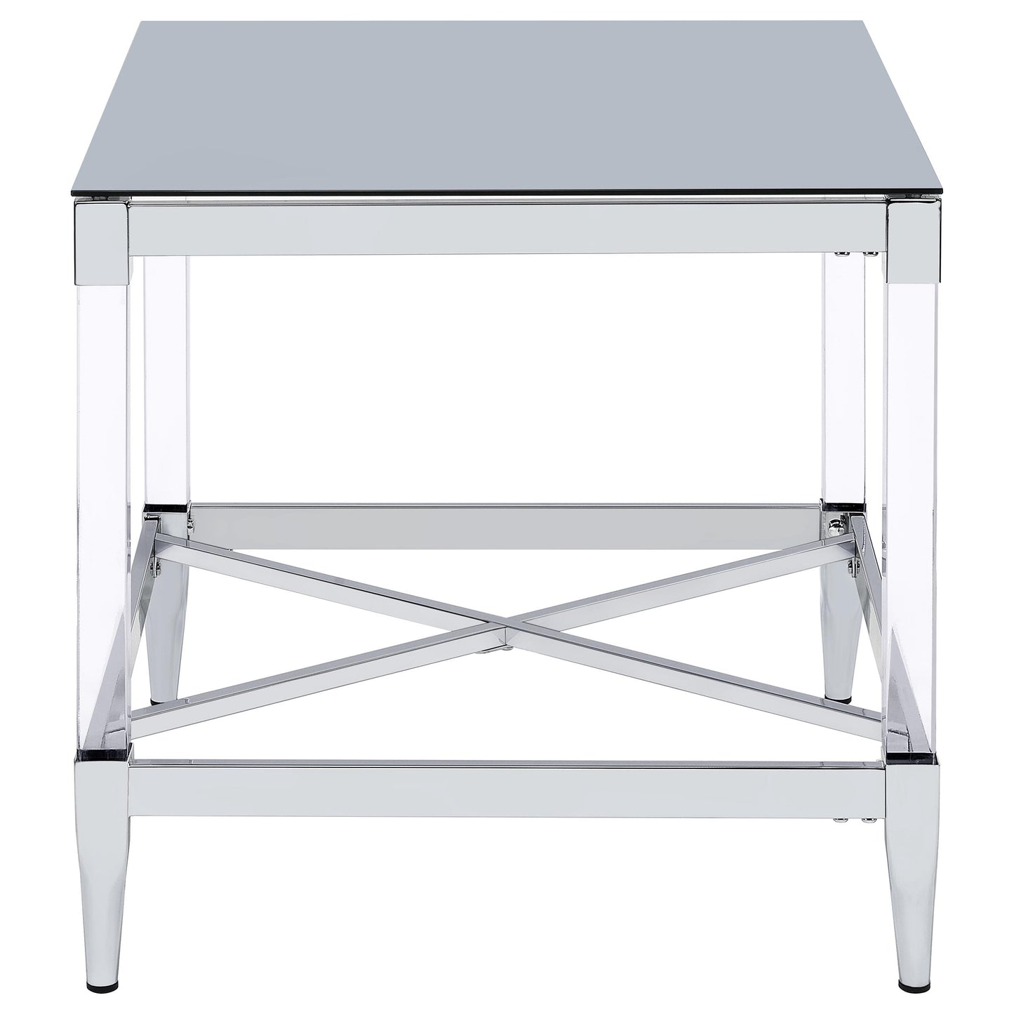 Lindley Square Coffee and End Table Set Chrome