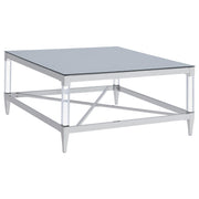 Lindley Square Coffee and End Table Set Chrome