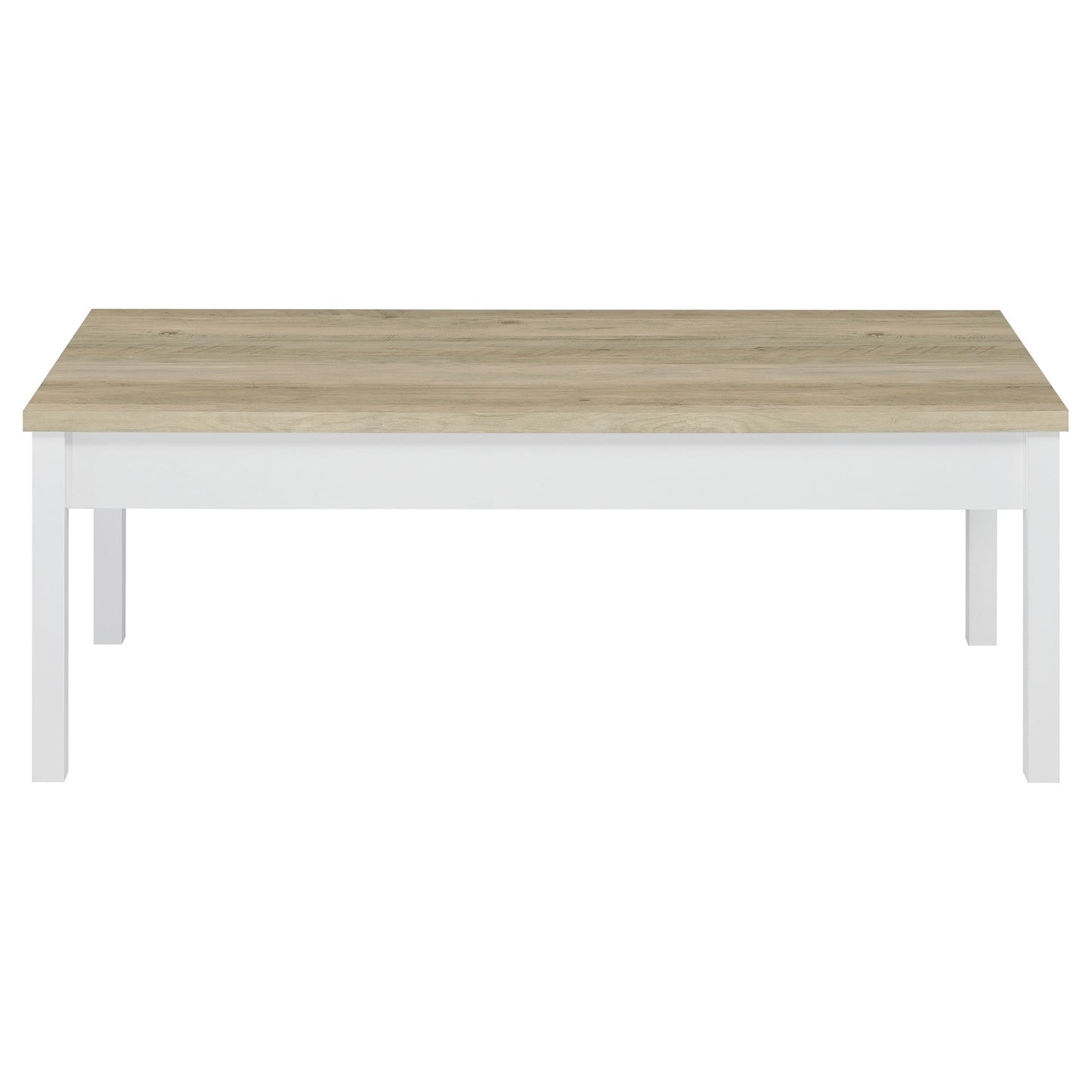 Stacie Coffee Table Set Distressed Pine and White