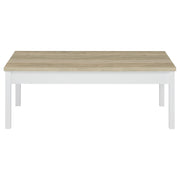 Stacie Coffee Table Set Distressed Pine and White