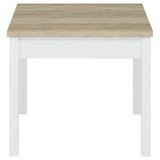 Stacie Coffee Table Set Distressed Pine and White