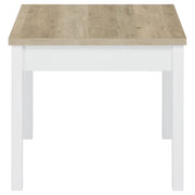 Stacie Coffee Table Set Distressed Pine and White