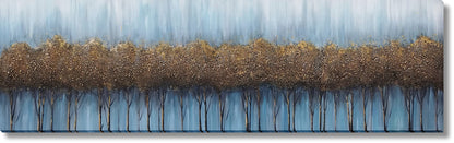 ''Golden Dusk Woodland'' Hand-painted 3D Canvas