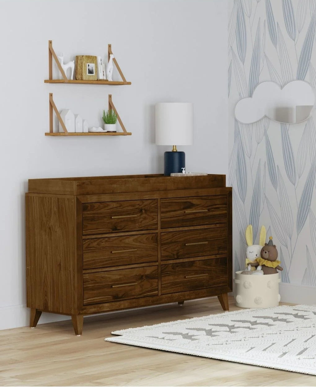 Malia Dresser and Topper in Walnut