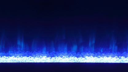 Vallerie 71-inch TV Stand with Visual Flame Box Black