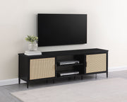 Consola multimedia con soporte para TV de metal Amherst