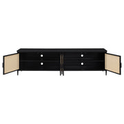 Consola multimedia con soporte para TV de metal Amherst