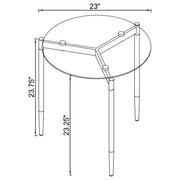 Rosalie Round Smoked Glass Top End Table Grey