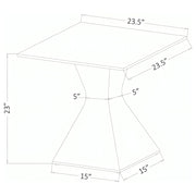 Mesa auxiliar Jenny Glass Top de acero inoxidable cromado