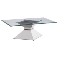 Juego de mesa de centro y auxiliar rectangular Jenny cromado