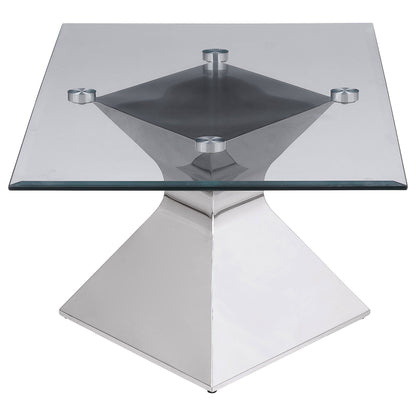 Jenny Rectangular Coffee and End Table Set Chrome