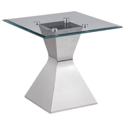 Juego de mesa de centro y auxiliar rectangular Jenny cromado