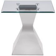 Juego de mesa de centro y auxiliar rectangular Jenny cromado