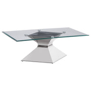 Juego de mesa de centro y auxiliar rectangular Jenny cromado