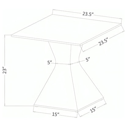 Jenny Rectangular Coffee and End Table Set Chrome