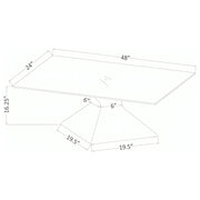 Mesa de centro Jenny Glass Top de acero inoxidable cromada