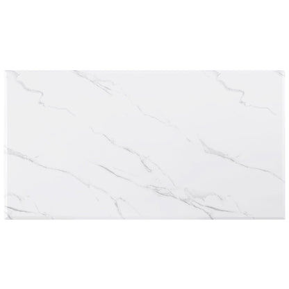 Mesa de centro Visalia de acero inoxidable con superficie de mármol sintético, color dorado