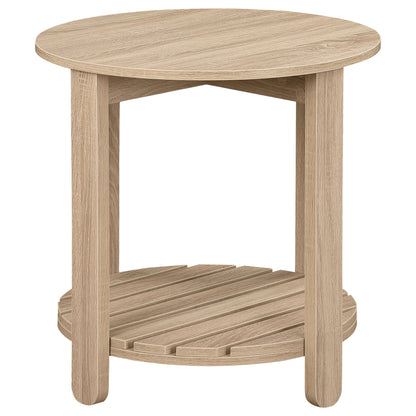 Fowler Round Coffee and End Table Set Natural