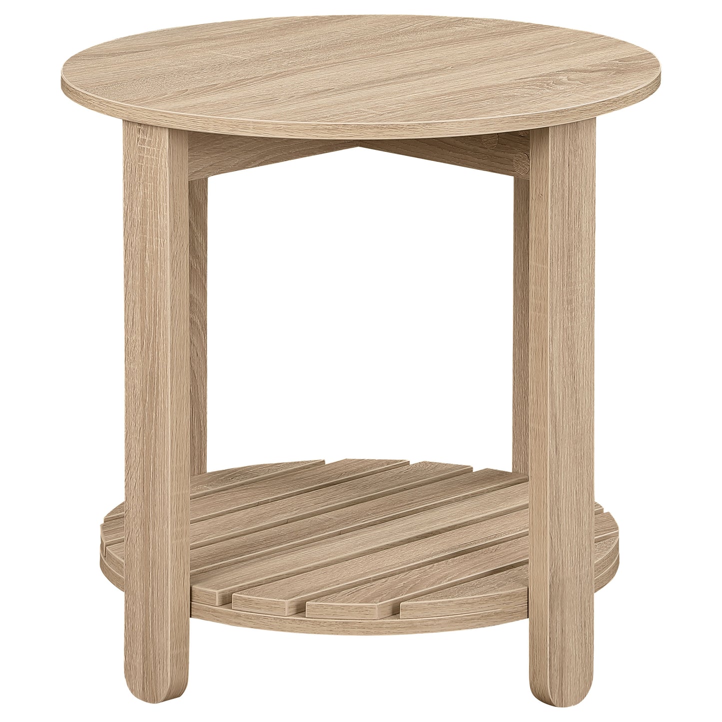 Fowler Round Coffee and End Table Set Natural