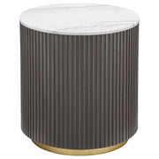 Jason Round Marble Coffee and End Table Set White