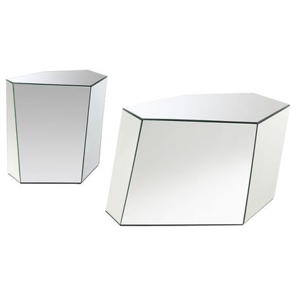 Capella Mirrored Coffee and End Table Set