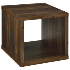 Mesa auxiliar Frisco cuadrada de madera de ingeniería de pino oscuro