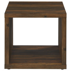 Mesa auxiliar Frisco cuadrada de madera de ingeniería de pino oscuro