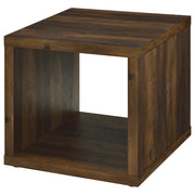 Mesa auxiliar Frisco cuadrada de madera de ingeniería de pino oscuro