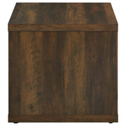 Mesa auxiliar Frisco cuadrada de madera de ingeniería de pino oscuro