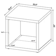 Mesa auxiliar Frisco cuadrada de madera de ingeniería de pino oscuro