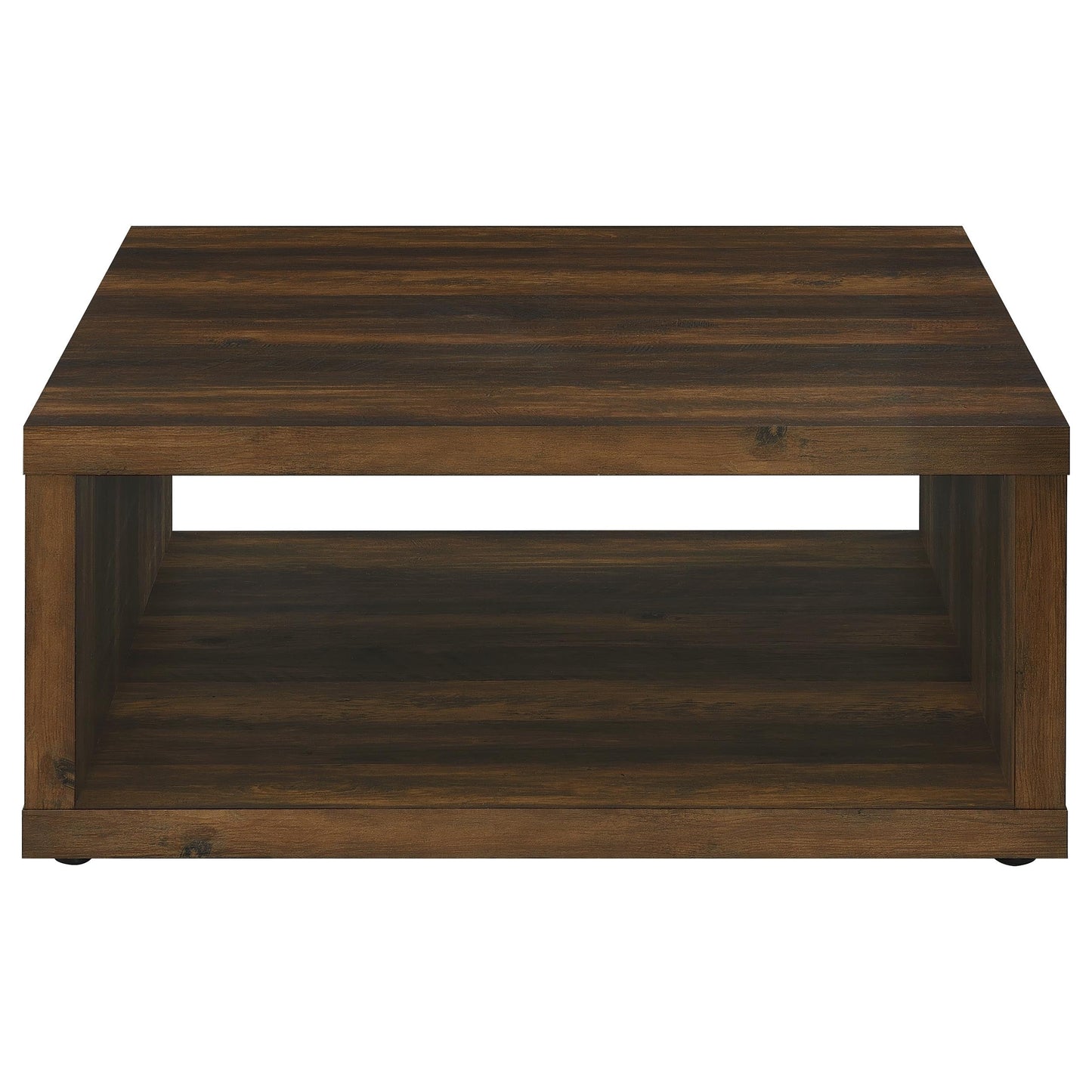 Mesa de centro cuadrada Frisco de madera de ingeniería de pino oscuro