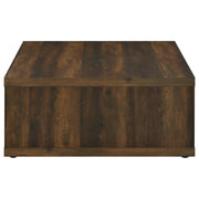 Mesa de centro cuadrada Frisco de madera de ingeniería de pino oscuro