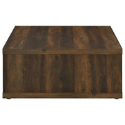 Mesa de centro cuadrada Frisco de madera de ingeniería de pino oscuro