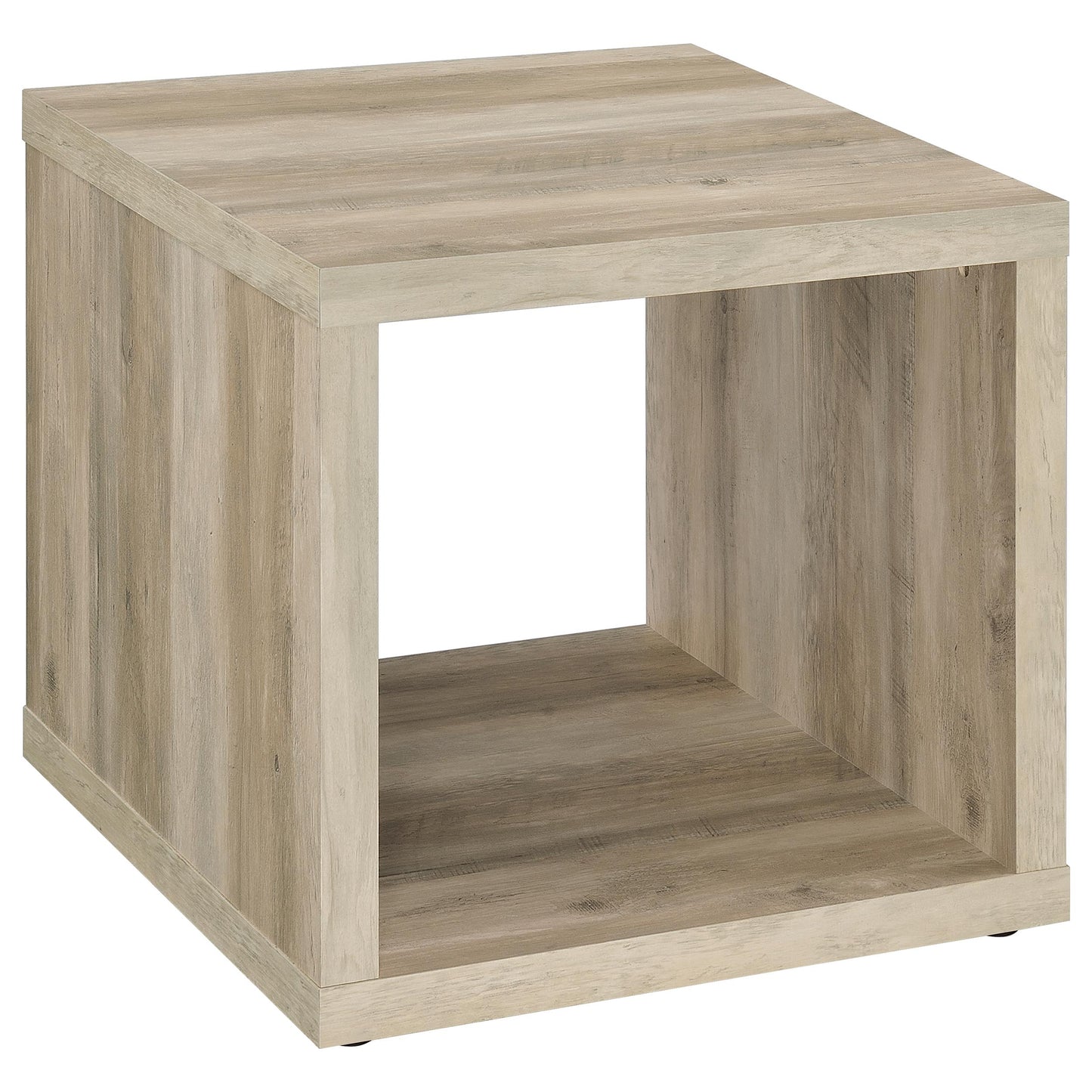Frisco Square Engineered Wood Side End Table Dark Pine