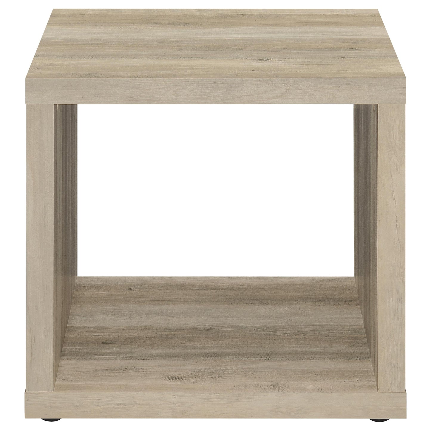 Frisco Square Engineered Wood Side End Table Dark Pine