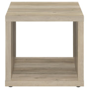 Mesa auxiliar Frisco cuadrada de madera de ingeniería de pino oscuro