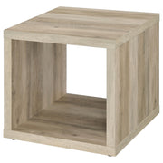 Mesa auxiliar Frisco cuadrada de madera de ingeniería de pino oscuro