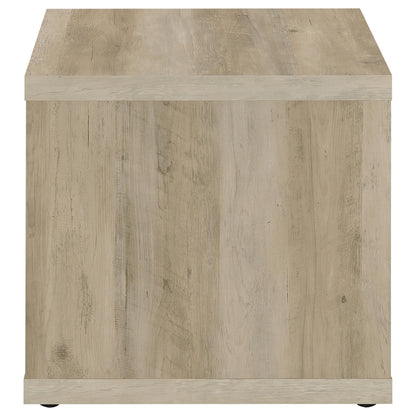 Frisco Square Engineered Wood Side End Table Dark Pine