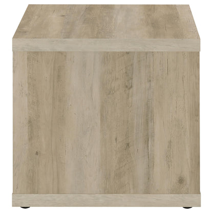 Frisco Square Engineered Wood Side End Table Dark Pine