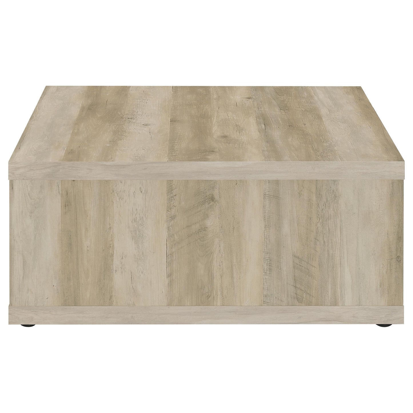 Mesa de centro cuadrada Frisco de madera de ingeniería de pino oscuro