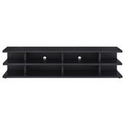 Consola multimedia Cartmill de 78 pulgadas con dos niveles para TV, color negro