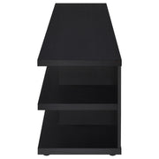 Consola multimedia Cartmill de 78 pulgadas con dos niveles para TV, color negro