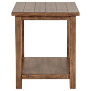 Mesa auxiliar de madera Payne con estante en marrón envejecido